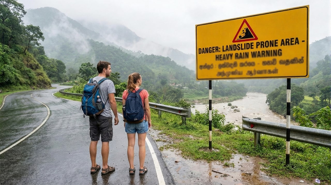 Sabaragamuwa Province (Hill Country/Ratnapura) High risk for landslides and floods.